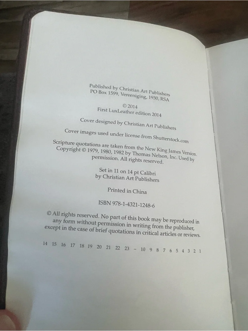 Christian Art Publishers A Classic Collection on Prayer LuxLeather 2014 # 508